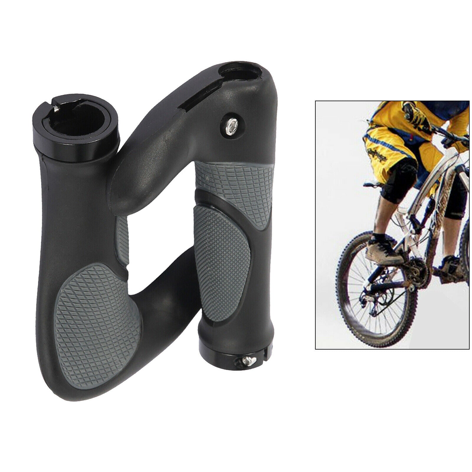 1 Pair Bike Handlebar Grip Ends Lock-on Handle Bar Cover Rest Bars Wrap Access
