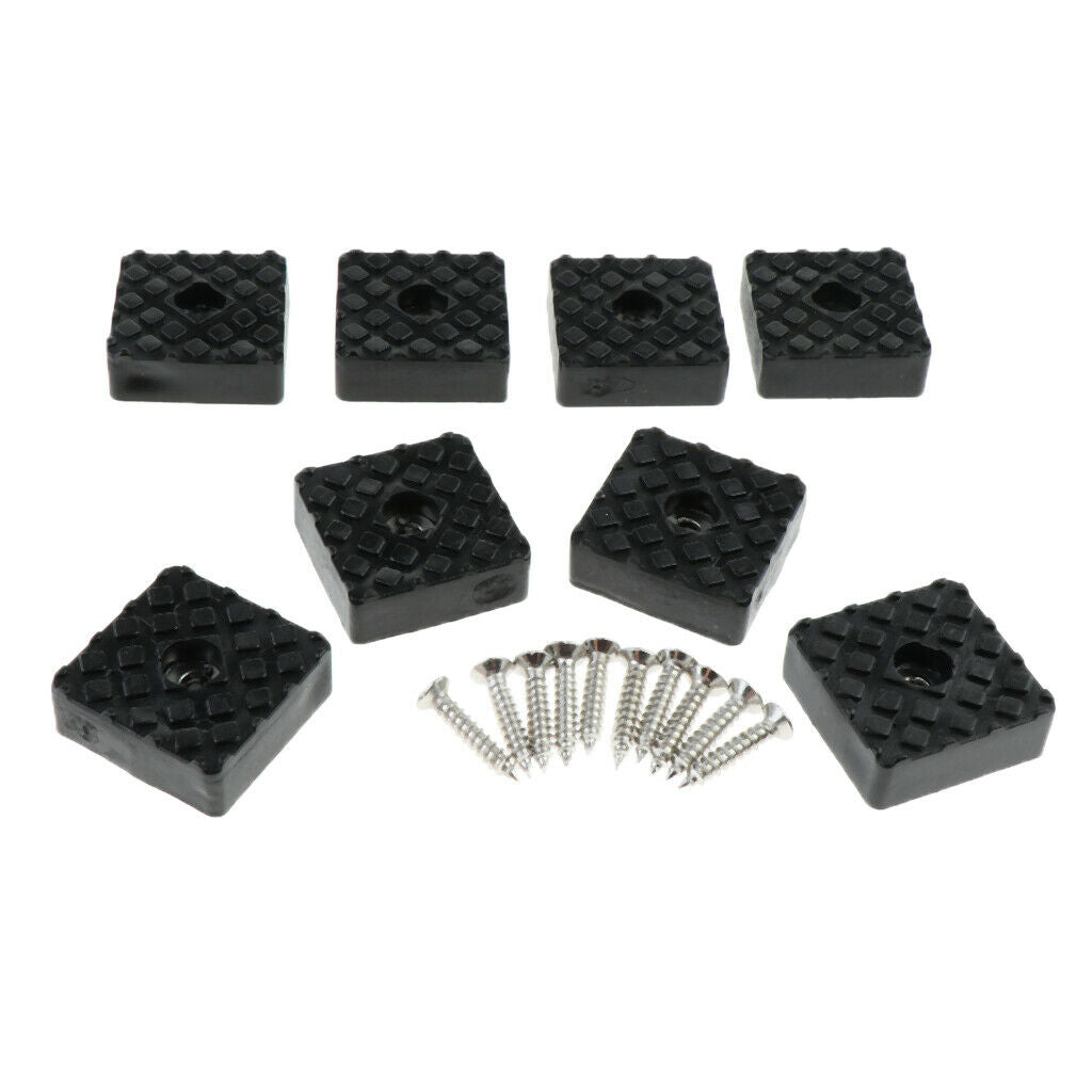 8pcs Square Table Desk Rubber Feet Pad Bar Stool Leg Pads Floor Protector 3x3cm