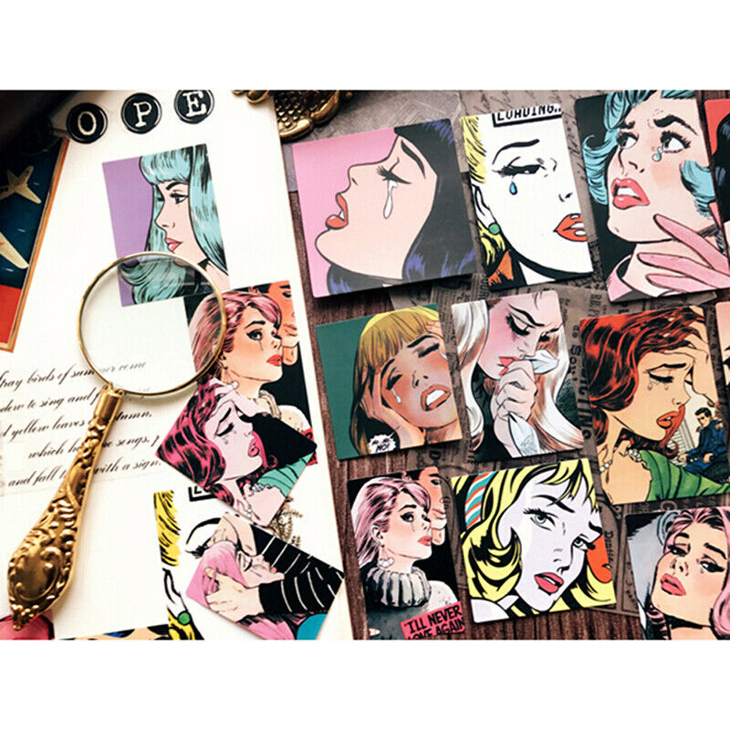 14Pcs/pack Retro beauty stickers scrapbook DIY diary albums notebook decor Tt