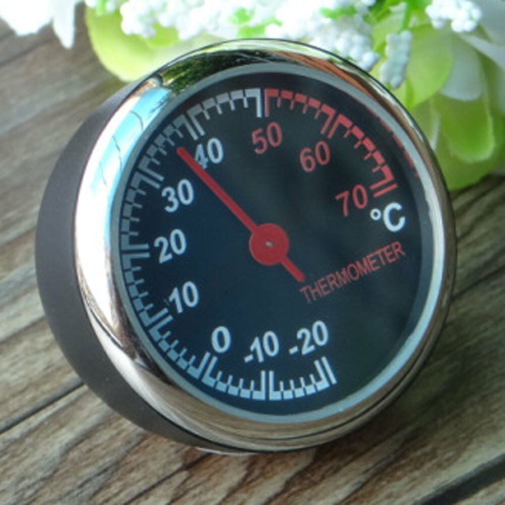 Steel Car Temperature Thermometer Meter Dashboard Table Ornament Decoration New