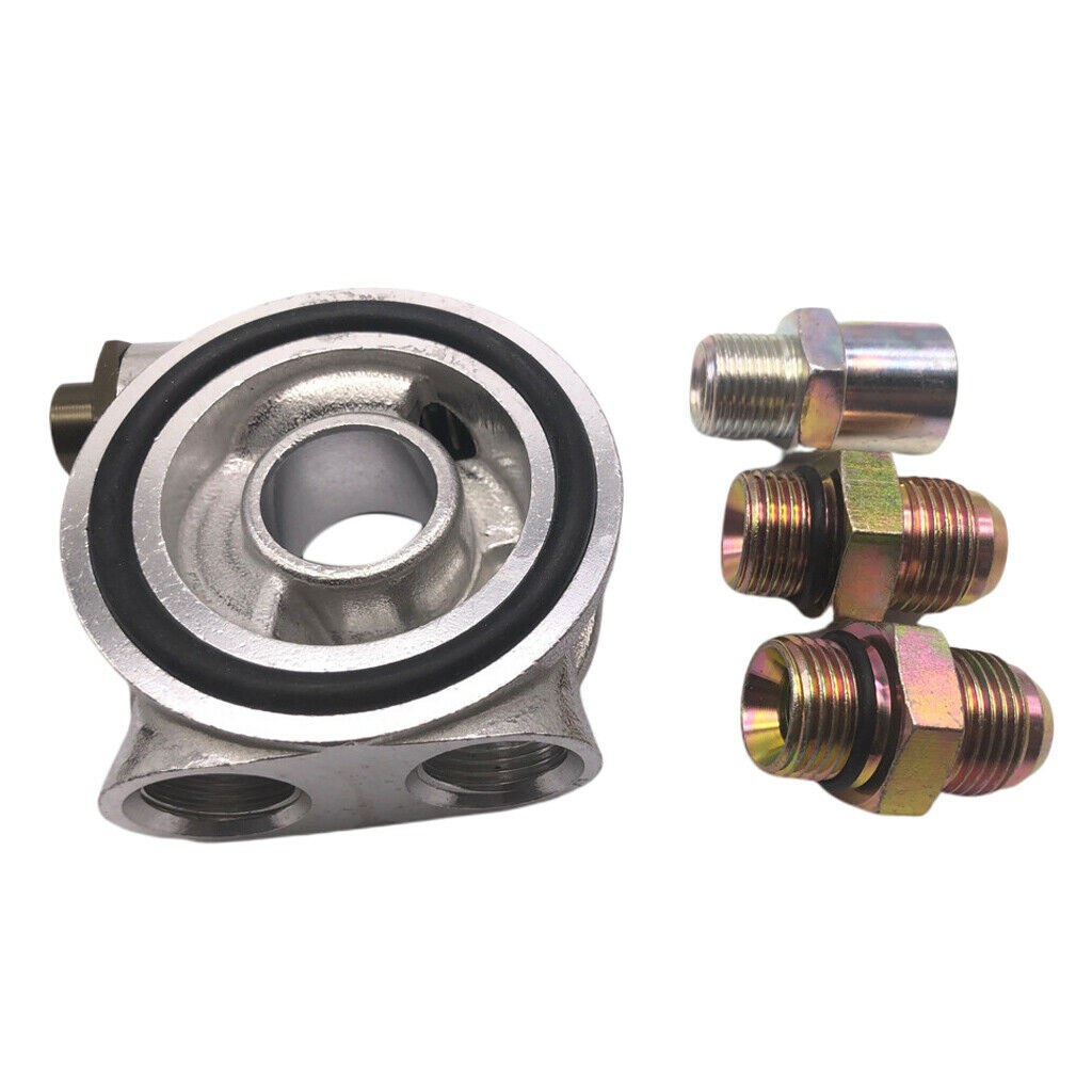 AN10 Aluminum Oil Filter Cooler Sandwich Adapter Gauge Sensor Fitting hot