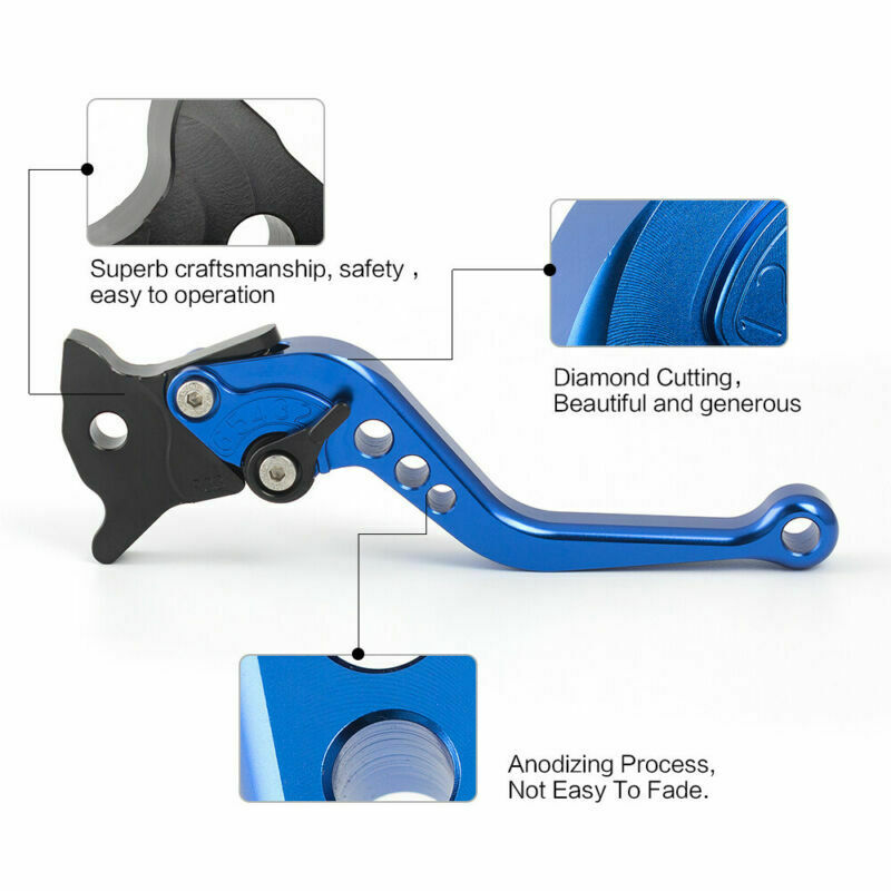 For Yamaha Warrior YFM350 YFM700 Raptor 700R Brake Clutch Levers R33/YBR Blue US