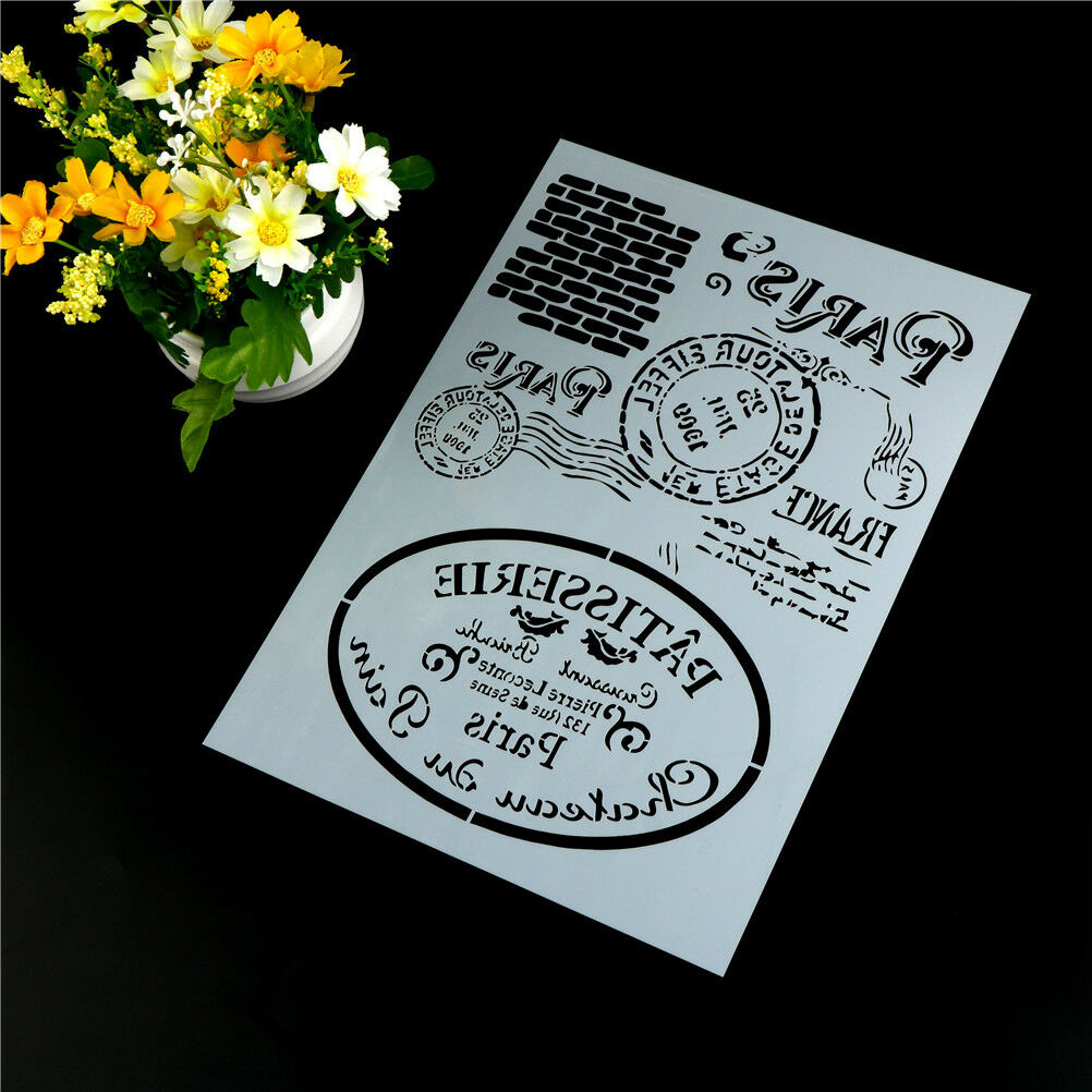 retro paris layering stencils for wall painting scrapbooking stampalbum de.l8