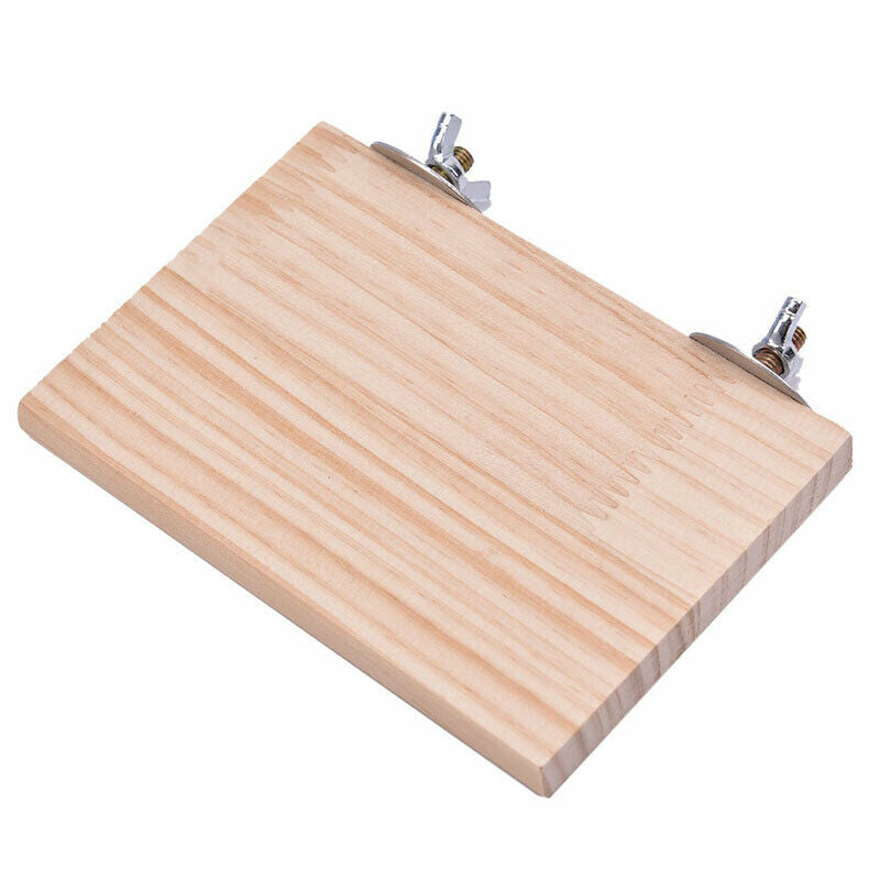 Parrot Bird Standing Platform Wood Square Cage Board Hamster Pet Budgie T.l8