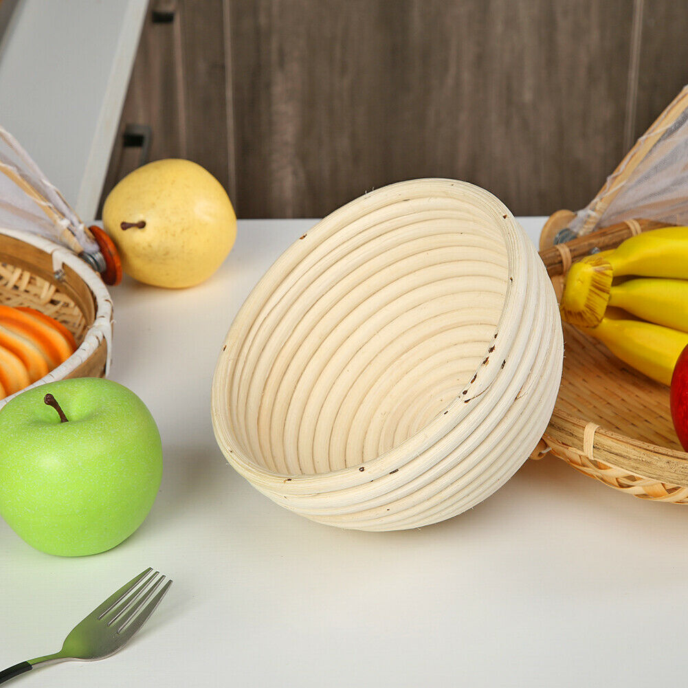 Bread Proofing Food Storage Basket Kitchen Dough Cookie Rattan Organizer @