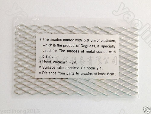 55X100MM  Platinized Titanium Anode Rhodium Palladium Jewelry Plating  Platers