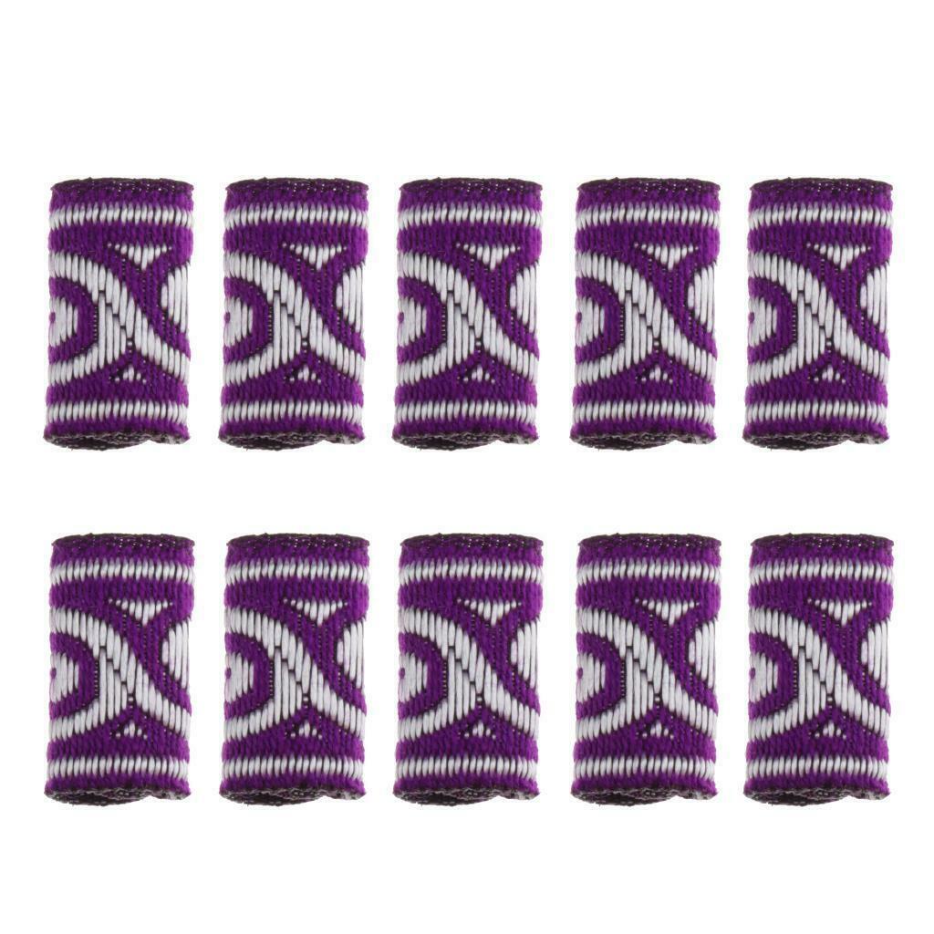 10x Knitted Fabric Hair Dreadlock Beads Tubes For DIY Braids Pendants 08