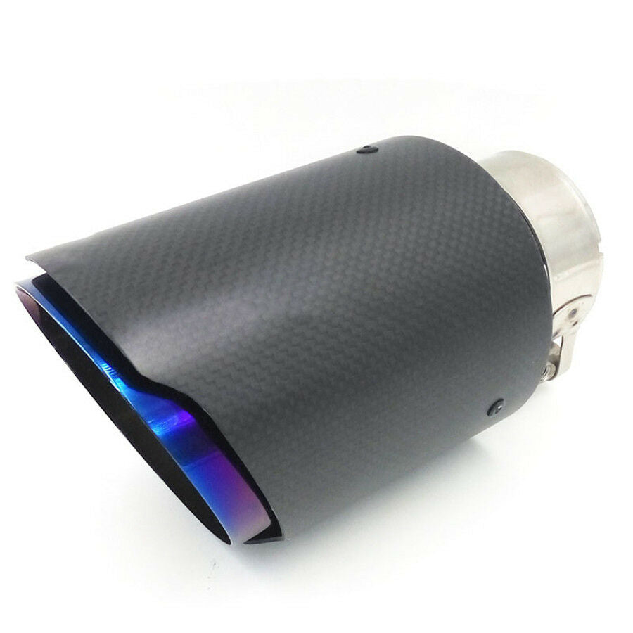 Straight Edge Stainless Steel Carbon Fiber Car Exhaust Muffler Tip Pipe Tailpipe