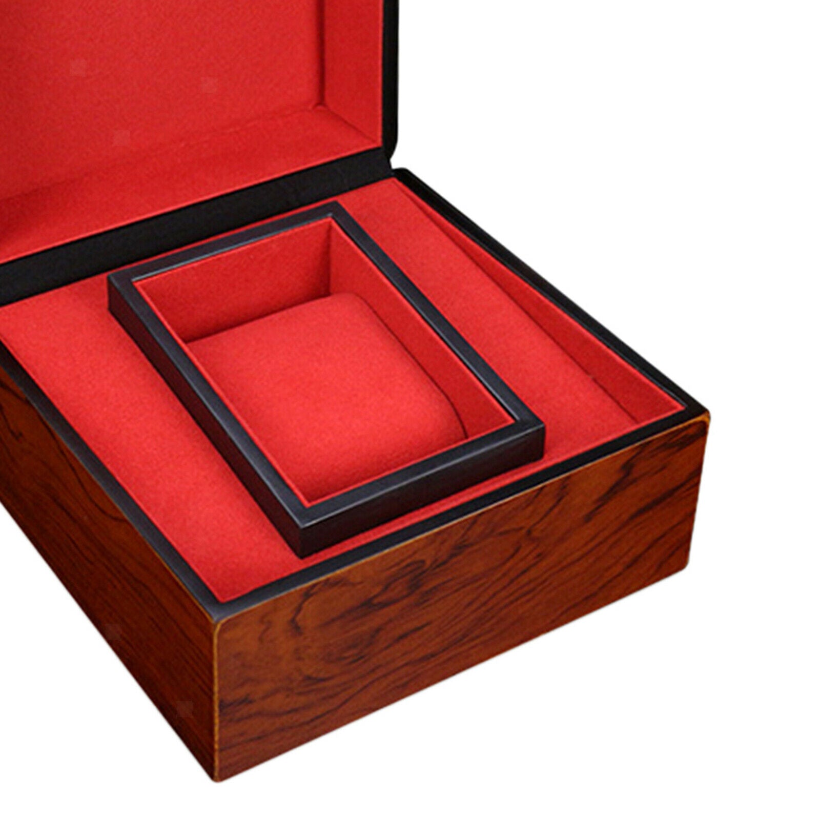 Wooden Single Slot Watch Case Women Men Bangle Wristwatch Display Holder