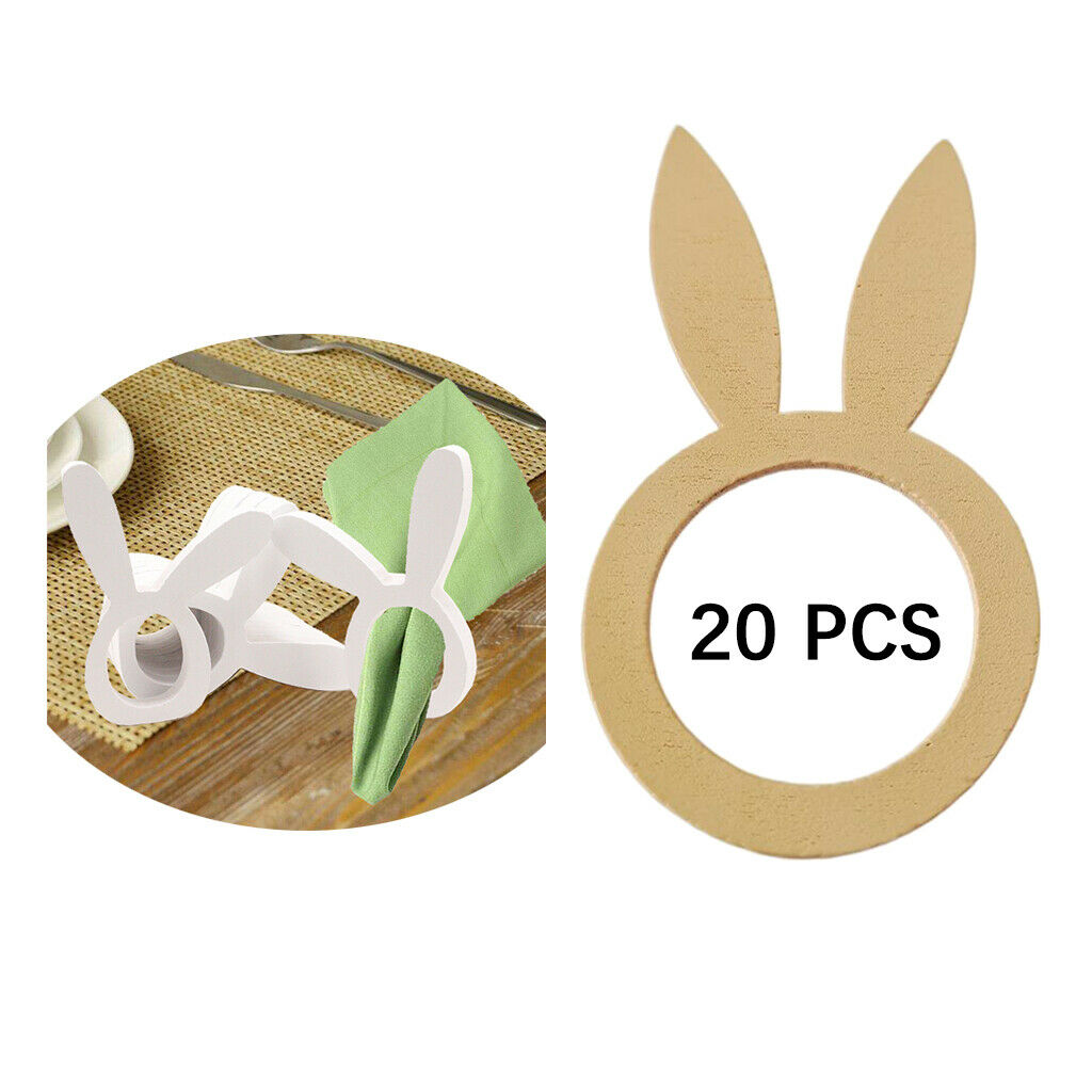 20Pcs Wood Napkin   Serviette Holder Wedding Banquet Tissue Countertop