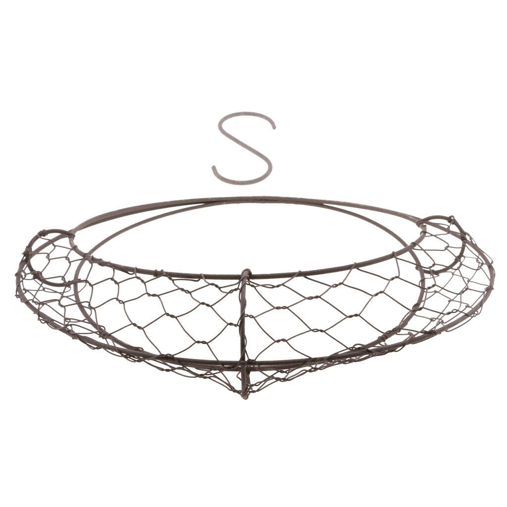 2 Pieces Wire Wreath Frame Hanger - Moon Shape - 28cm(11inch)