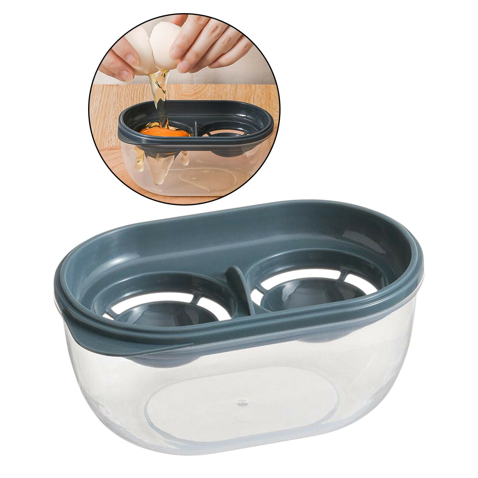 Egg Separator White Yolk Sifting Home Kitchen Dining Cooking Gadget Blue