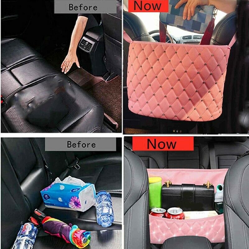 Car Handbag Holder Shining Diamond Seats Back Organizer Storage Ber Pets Kids W8