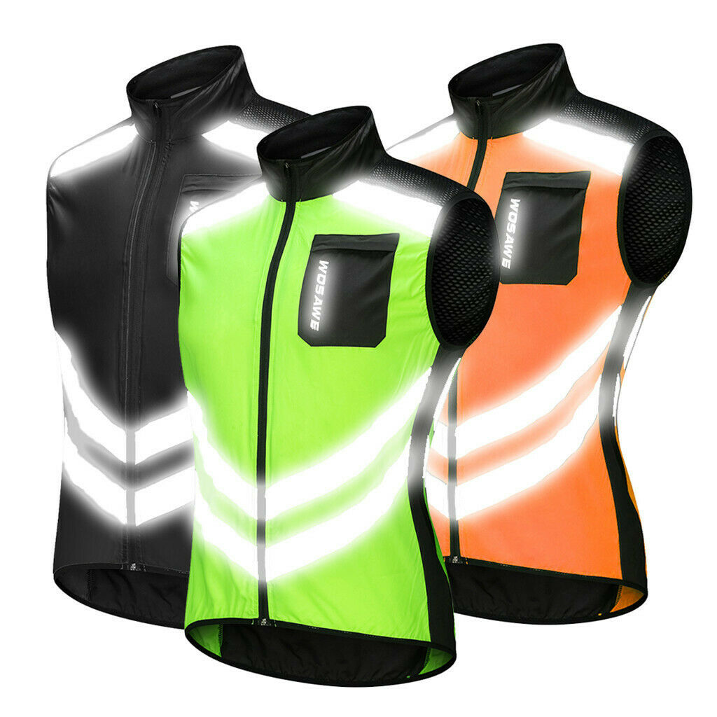 Light Reflective Windproof Jacket Vest Night Running Reflective Suits XXL