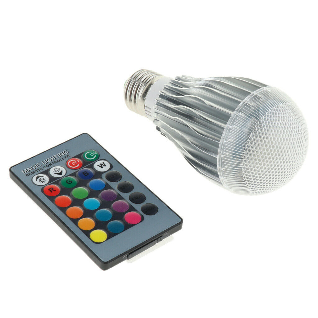 LED RGB Remote Control Bulb Color Changing RGB LED Bulbs  E27 10W