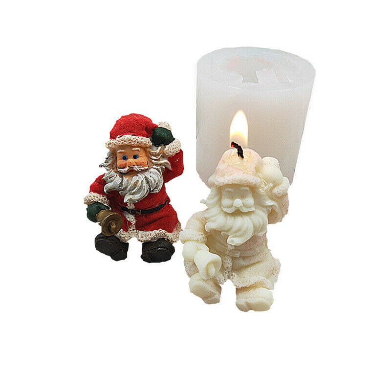 Santa Claus scented candle silicone mold Gypsum silica gel mold Christmas gi JD