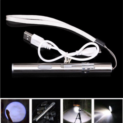 10000Lumens Portable Super Bright Led USB Rechargeable Pen Pocket Torch Lamp USA