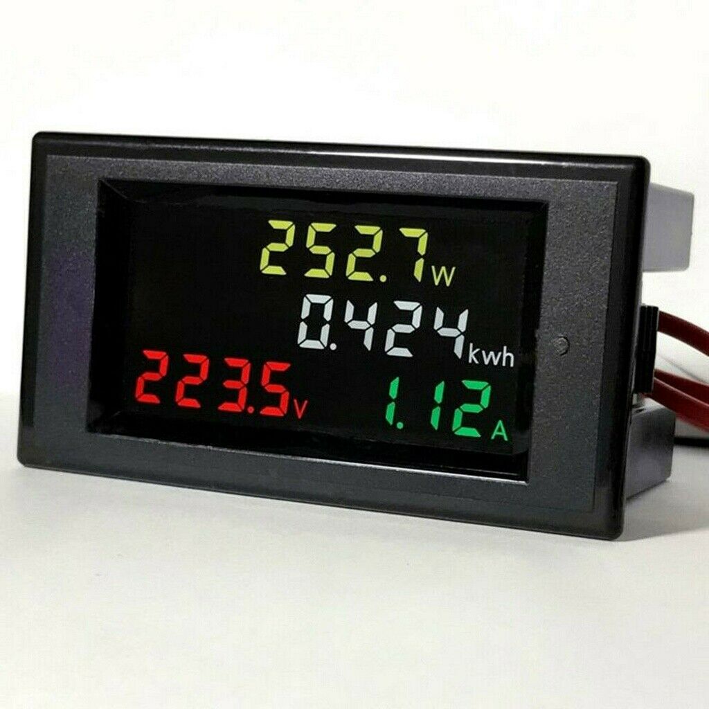 Digital AC 80-300V LCD Voltmeter Ammeter Volt Amp kWh Power Panel Meter 100A