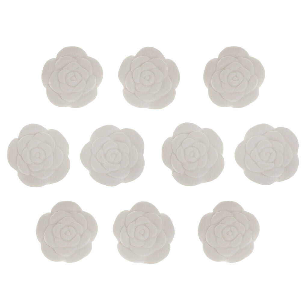 Lots 10 White Rose Flower Essential Oil Diffuser Home Scents Stones Party