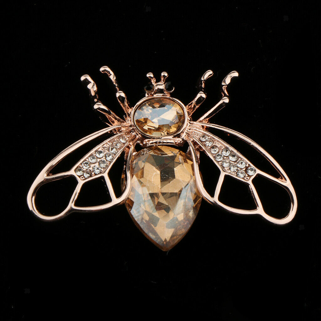 2 Pieces Crystal Rhinestone Bee Brooches Hijab Pins for women Jewelry Gift