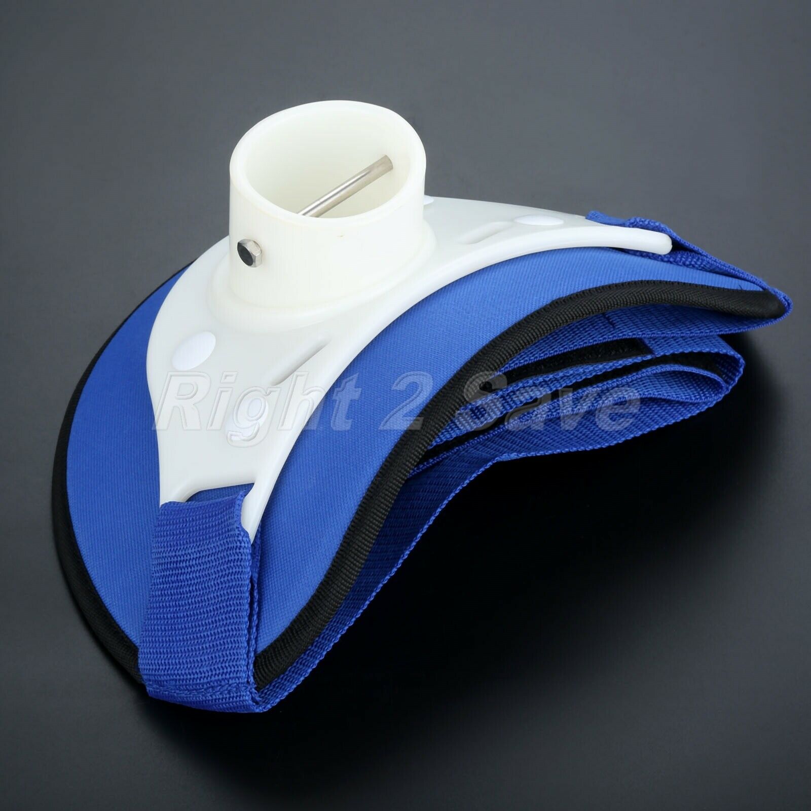 Blue and White Fishing Fighting Belt Outdoor Boat Fishing Holder Equip 1pc New
