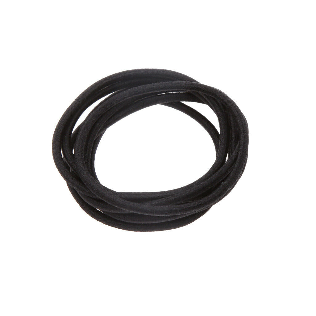 24x Hair Elastics Rubber Bands Braids Women Girl Hair Decor Black