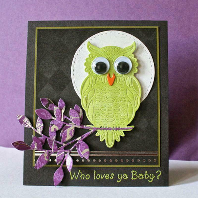 One Owl Metal Cutting Dies Stencil DIY Scrapbooking Album Stamp Paper Card