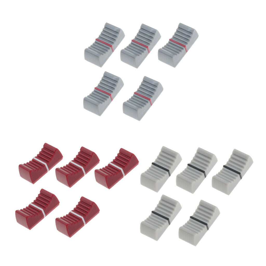 Pack of 15 Straight Sliding Potentiometer Mixer Fader Knob DIY Accessory