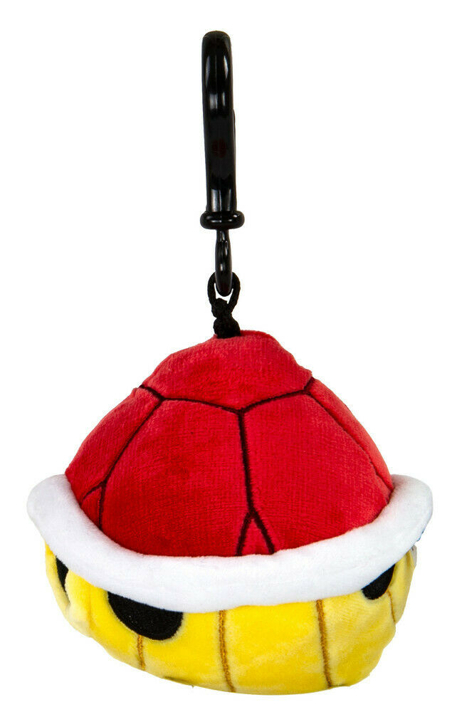 T12952 MOCCHI-MOCCHI Clip On Red Shell Keyring Soft Plush Super Mario 120x70mm