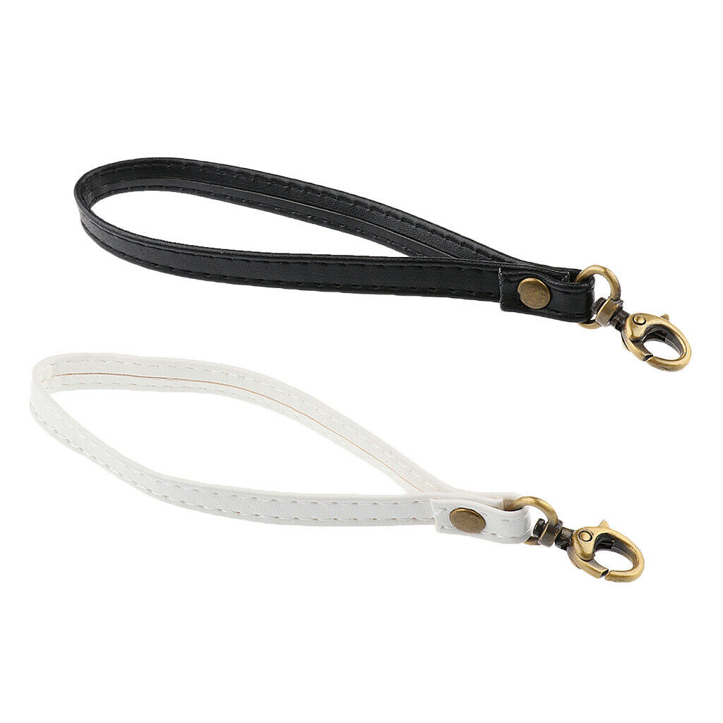 2pcs Replacement PU Leather Wrist Strap Clutch Wristlet Purse Strap