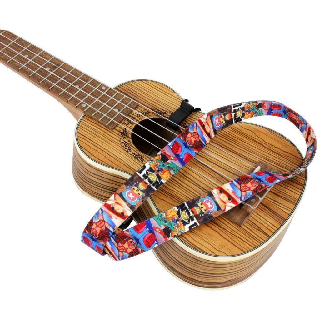 2x Cartoon Elk Owl Ukulele Strap for Children&Adults, Adjustable Neck Strap