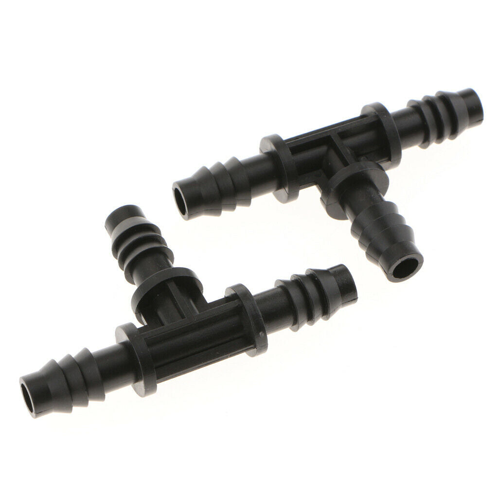 10 Pcs Micro Drip Irrigation System Dripper Tee Pipe Adapter Barb Hose