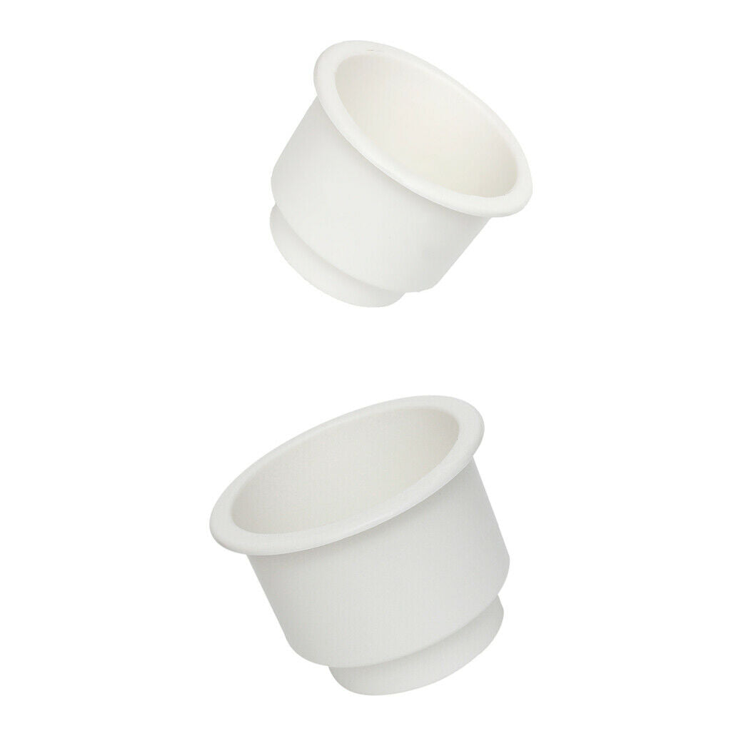 MagiDeal 2pcs White Cup Holder Boat RV Car Truck Yacht Insert
