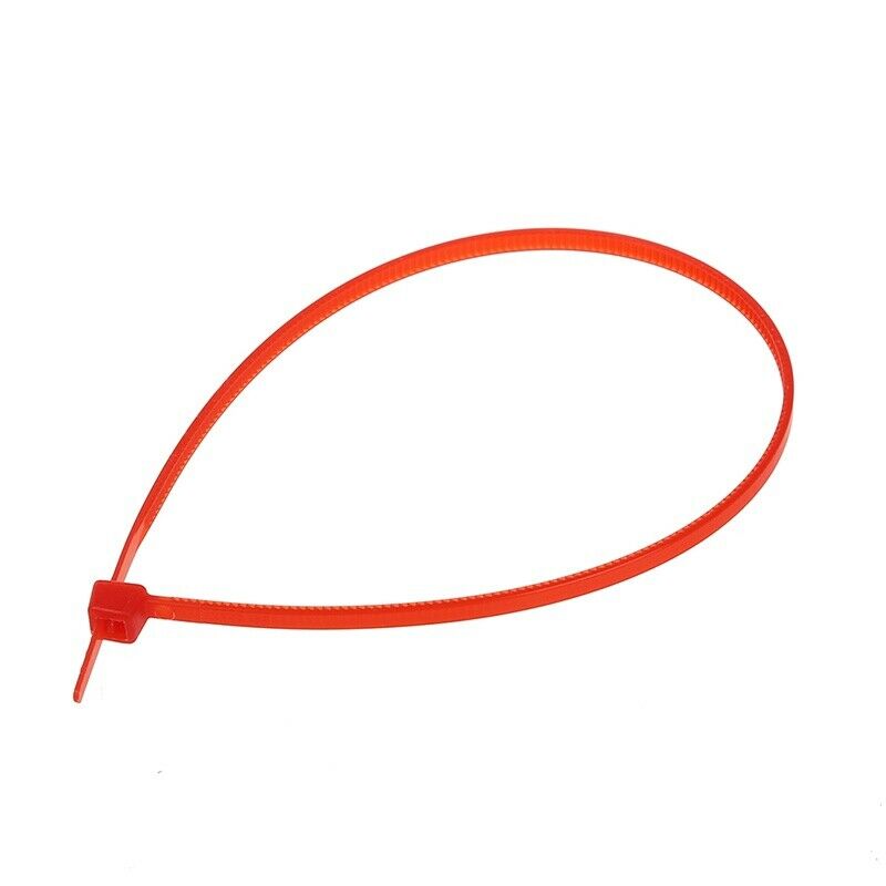 100 x 3 mm x 200 mm Red patch clamp stop cable wire tie Z2E4E4