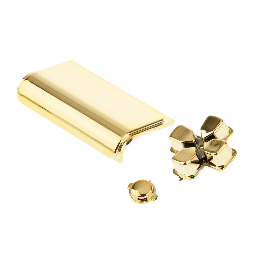2 Kit Chrome Plating Buttons and Touchpad for PS4 Controller Pink+Golden