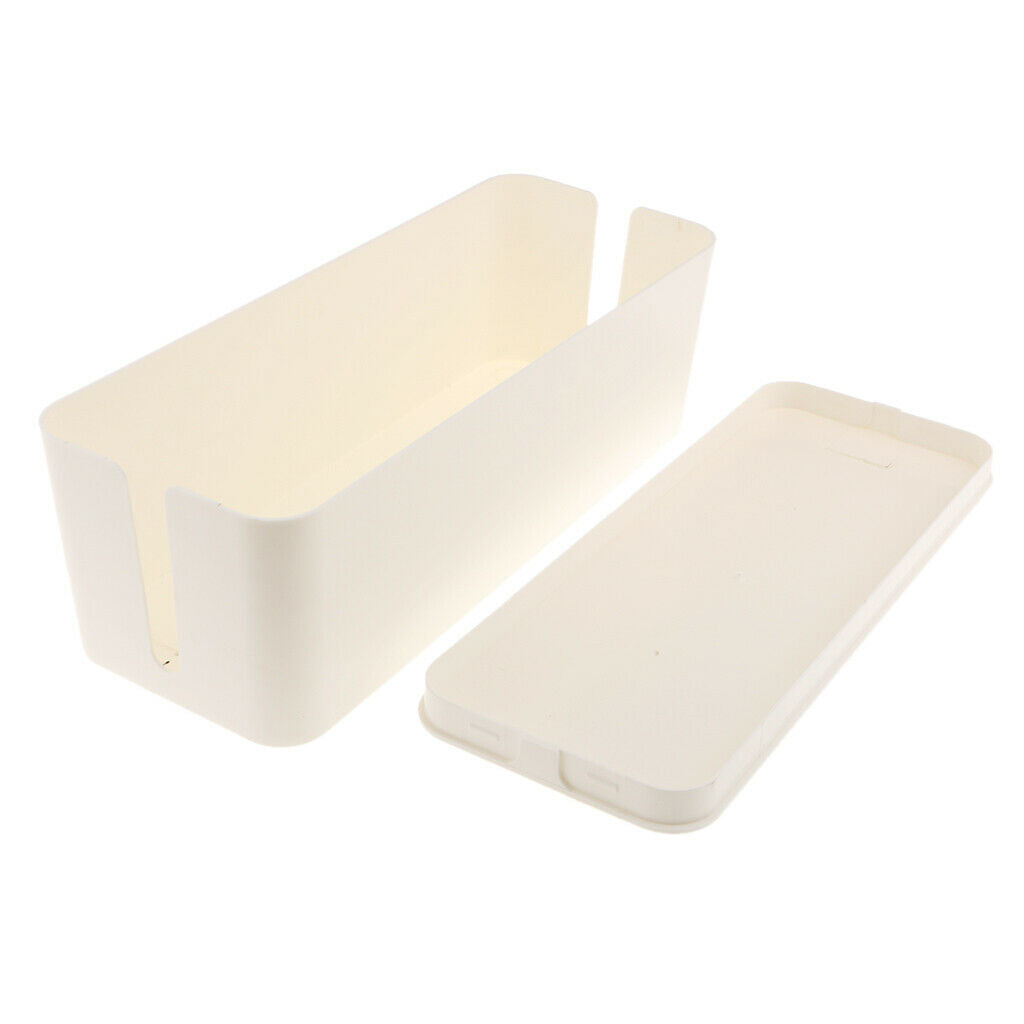 Cable Management Cord Organizer Storage Holder Desk Computer USB Hub White