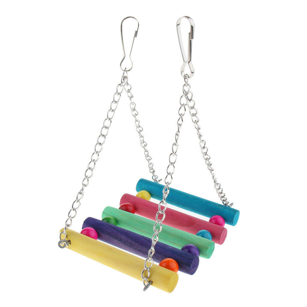 6pcs Parrot Chewing Swing Toys Rattan Ball String Cage Hanging Toys