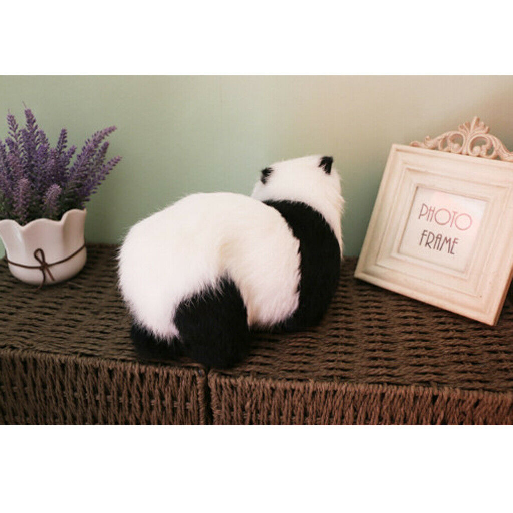 Realistic Lifelike Cute Panda Decorative Garden Ornament Statue - 10cm