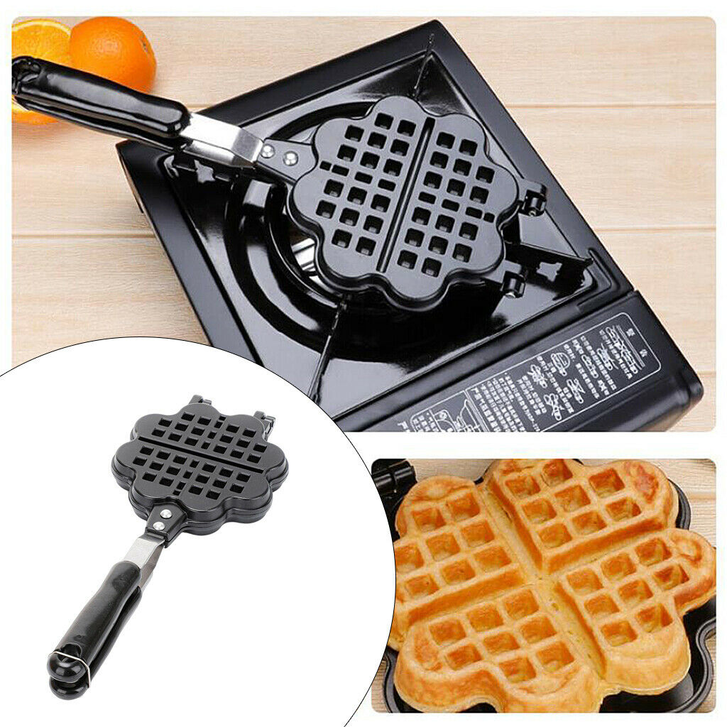 Heart Shape Kitchen Waffle Maker Pan Baking Cake Bakeware for Breakfast