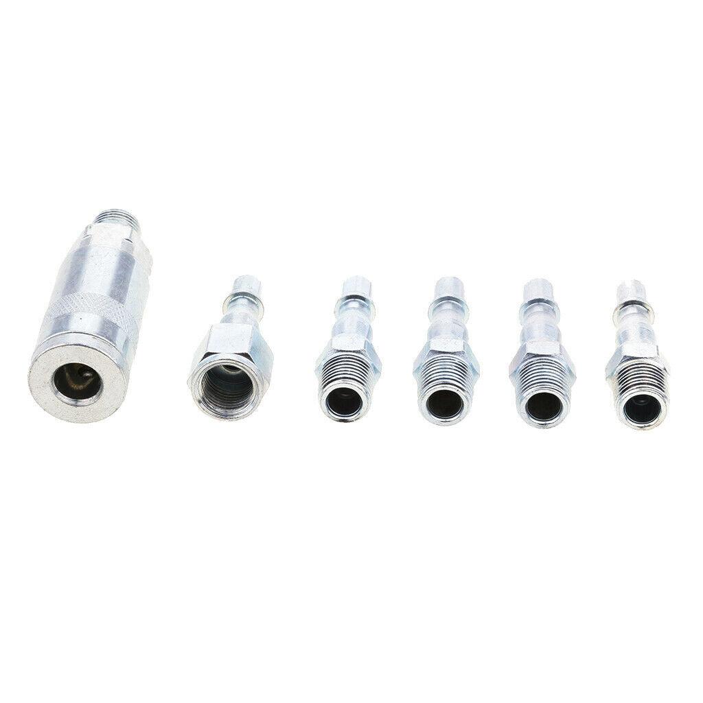 6 Pieces 1/4 '' Air Hose Line Accessories Compressor Construction Coupler Plug