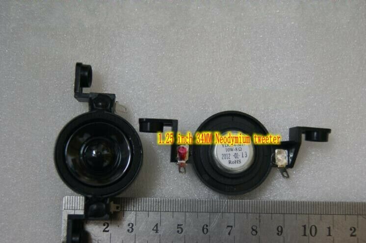 2pcs 1.25"inch 34MM Tweeters speaker 8Ω 10W Neodymium Loudspeaker Audio Parts