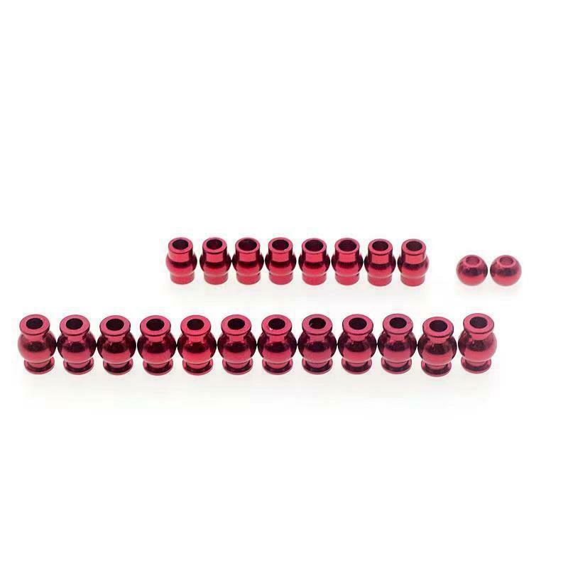 22 Pieces Aluminum Alloy Pivot Ball Head Kit for Arrma 1/10 4x4 Granite Mega