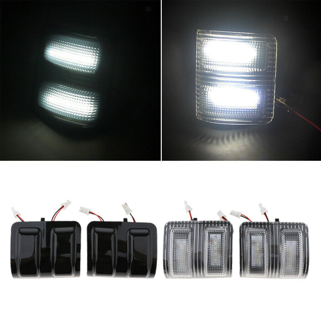 White LED Signal Towing Side Mirror Turn Signal Light for Ford 250 F350 F450