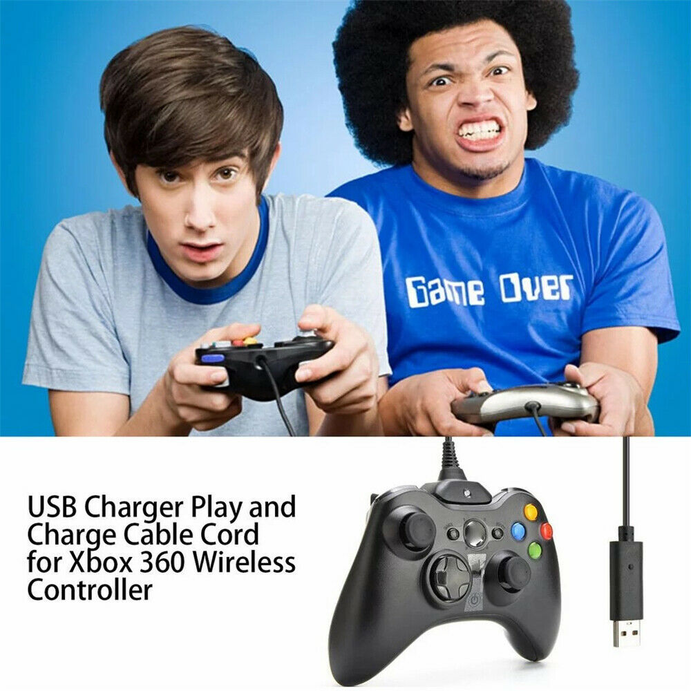 USB Charging Cable Game Controller Gamepad Joystick Charger Cable for XBOX 360