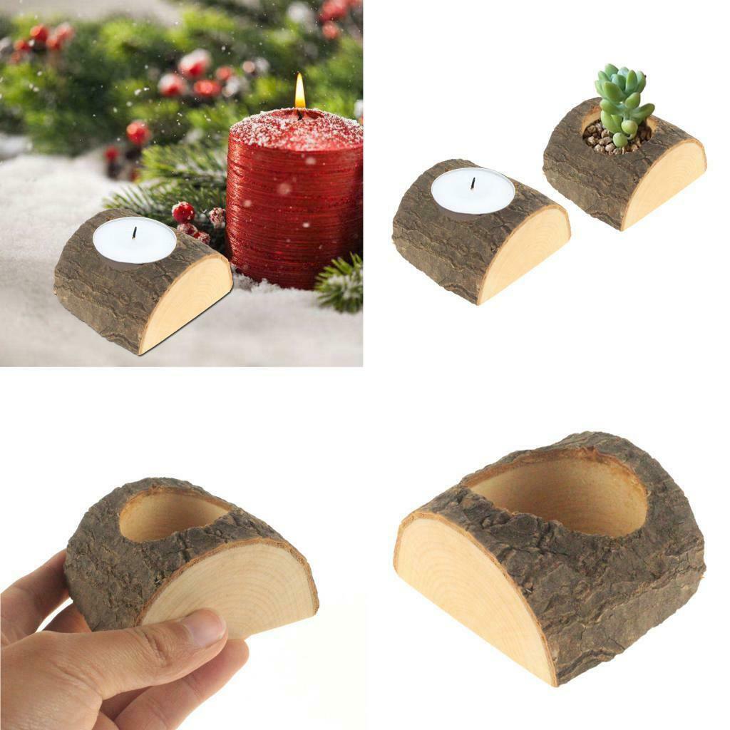 Wooden Arch Candle Holder Stand Small Succulent Flowerpot Party Table Deocr