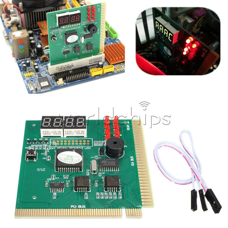 4-Digit Card PC Analyzer Diagnostic Motherboard POST Tester Computer PC PCI ISA