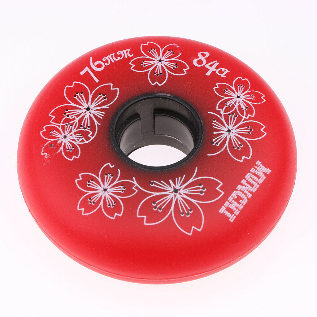 2X 4 Pieces Inline Roller Hockey Fitness Skate Replacement Wheel 84A 76mm Red