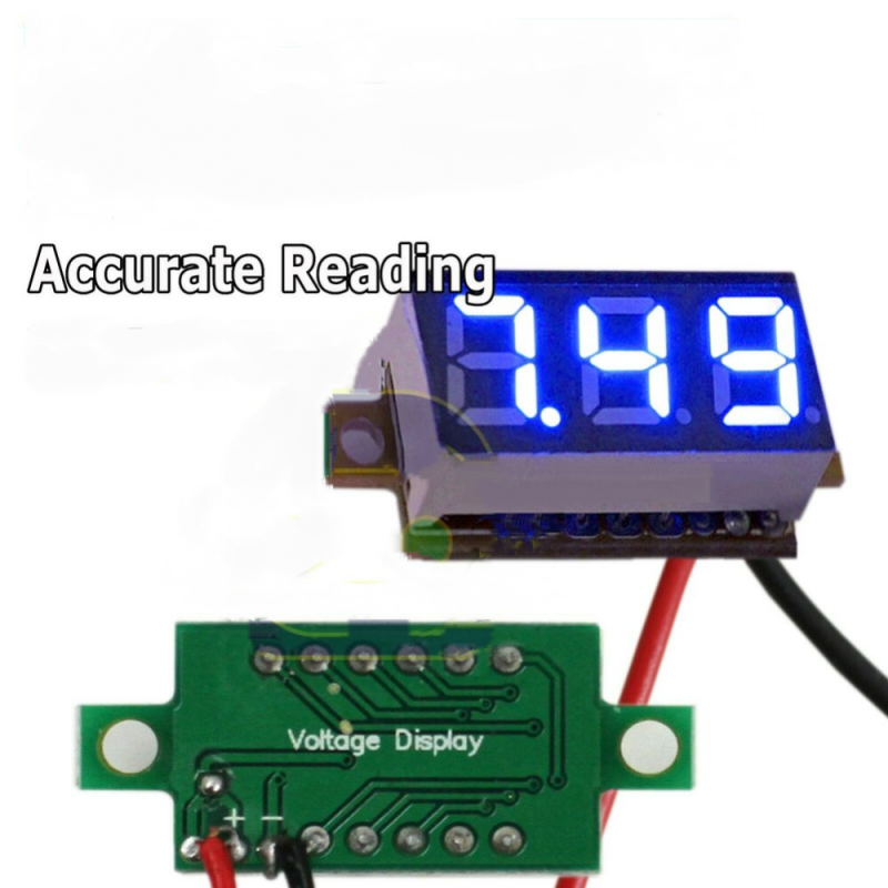 0.36Inch Blue Led Car Motorcycle Voltage Voltage Surface Plate Digital Voltmeter