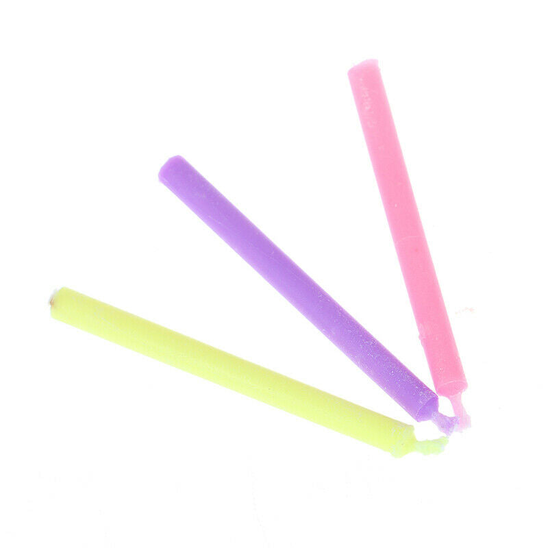 6Pcs/set Birthday Party Supplies Cake Candles Colorful Flame Multicolor C.l8