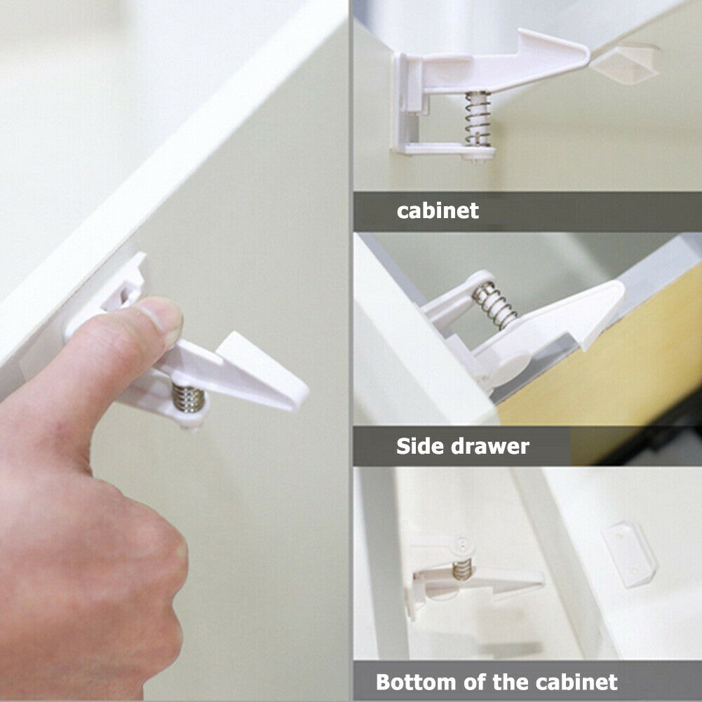 10pcs Baby Security Hand Protector Plastic Safety Drawer Door Cabinet Lock @